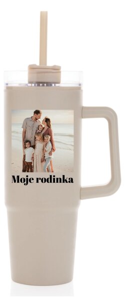 Personalizovaná termoska s průhledným víčkem s fotografií