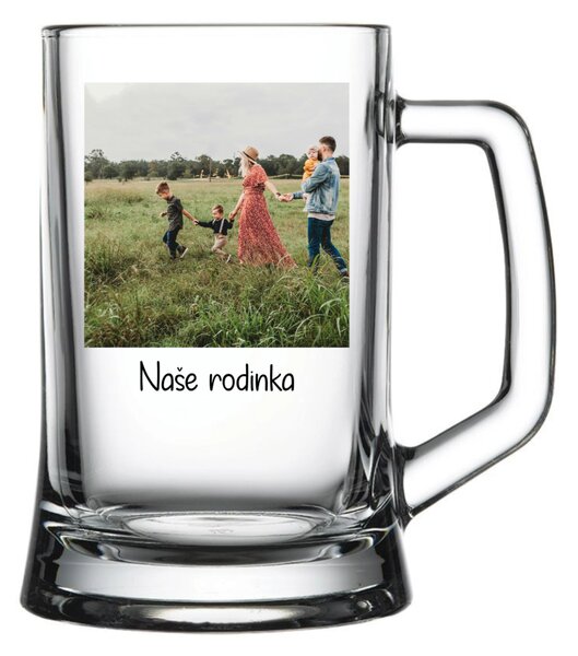Personalizovaná pivní sklenice s fotografií