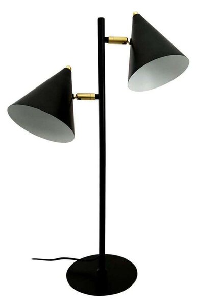 Stolní lampa Dyberg Larsen, Rouen, Černá, Obývací pokoj, Kov, Skandinávský