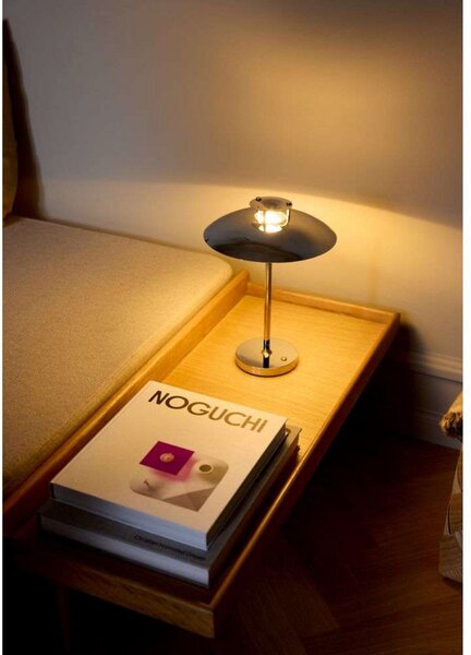 Stolní lampa Halo Design, stmívatelné, Metalická, Obývací pokoj, Kov