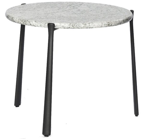 Tribu Odkládací stolek Branch, Tribu, kulatý 50x27 cm, rám hliník barva white, deska beton barva linen