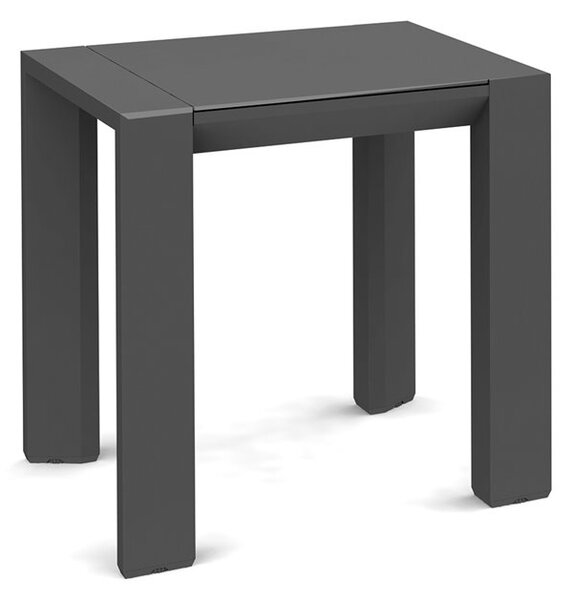 Diphano Hliníková stolička Metris, Diphano, 46x39x46,5 cm, rám hliník barva šedočerná (lava), deska hliník barva šedočerná (lava)