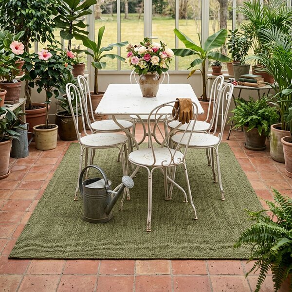 Hanse Home, Kusový koberec Bouclé Jute 105977 Jungle Green, 60x90, zelená, chodba / předsíň