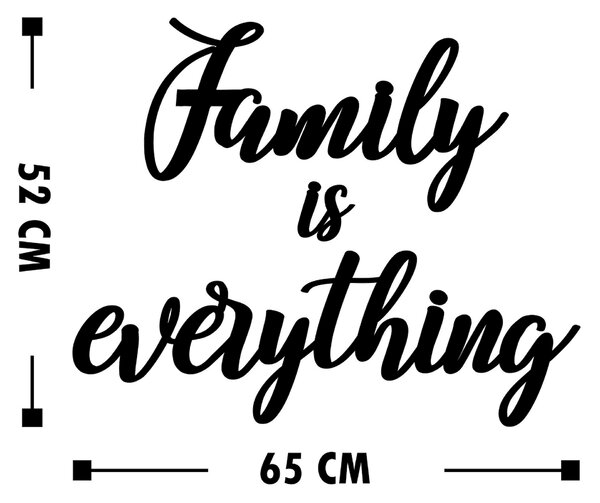 ASIR Nástěnná dekorace dřevo FAMILY IS EVERYTHING 65 x 22 cm
