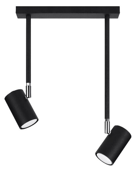 Černé bodové svítidlo 10x30 cm Jones – Sollux