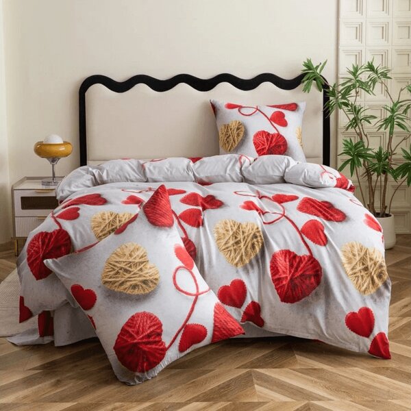 Povlečení z mikrovlákna VELHEART červené Rozměr povlečení: 2 ks 70 x 80 cm | 160 x 200 cm