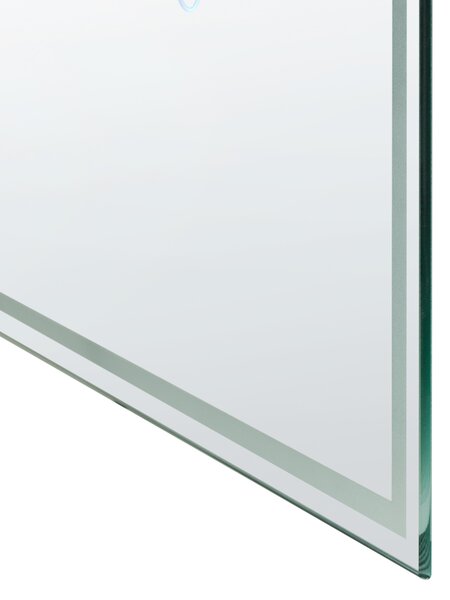 LED koupelnové zrcadlo OZENAY 100 cm 100 cm Stříbrná