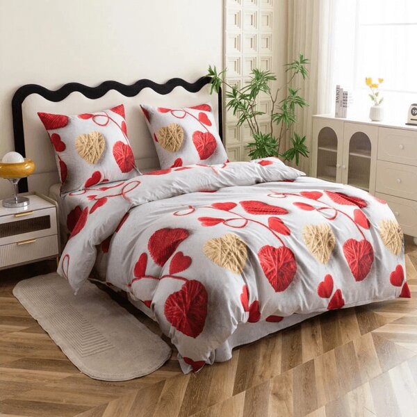 Povlečení z mikrovlákna VELHEART červené Rozměr povlečení: 2 ks 70 x 80 cm | 160 x 200 cm