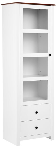Skleněná vitrína PIMBA 60 cm Bílá