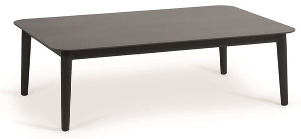 Diphano Hliníkový konferenční stolek Diamond, Diphano, obdélníkový 112x72x35 cm, rám hliník šedočerná (lava), deska keramika dekor černý mramor (coal black)