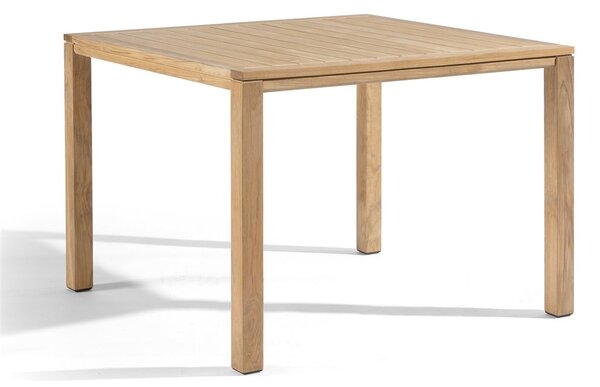 Diphano Teakový jídelní stůl Natural, Diphano, čtvercový 90x90x76 cm, rám teak, deska teak