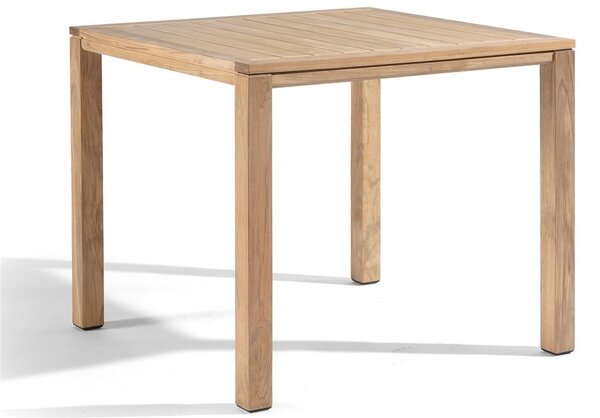 Diphano Teakový jídelní stůl Natural, Diphano, čtvercový 75x75x76 cm, rám teak, deska teak