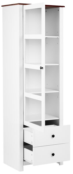 Skleněná vitrína PIMBA 60 cm Bílá