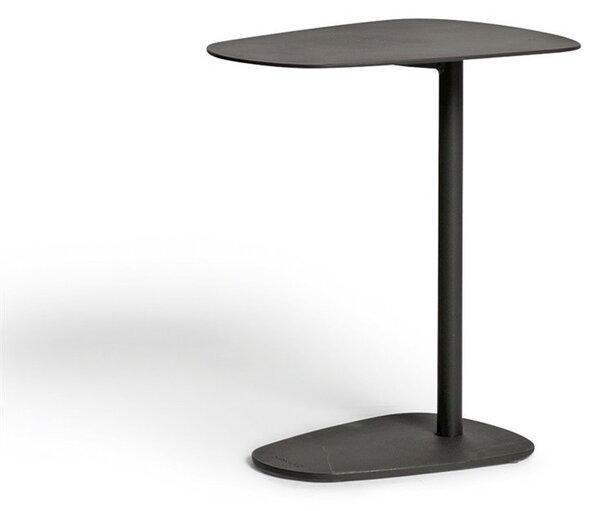 Diphano Hliníkový odkládací stolek Ellips Easy-Fit, Diphano, 42x34x48 cm, rám hliník barva šedočerná (lava), deska hliník barva šedočerná (lava)