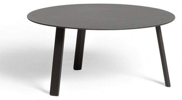 Diphano Hliníkový odkládací stolek 60 cm nízký Easy-Fit, Diphano, kulatý 60x28 cm, rám hliník barva šedočerná (lava), deska hliník barva šedočerná (lava)