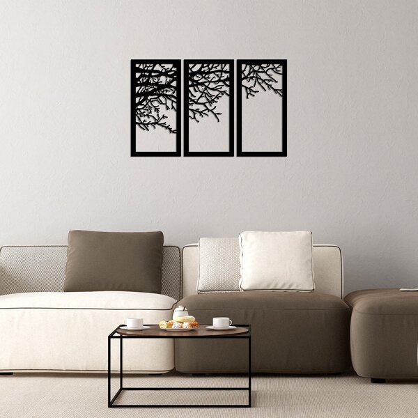ASIR Nástěnná dekorace kov VĚTEV STROMU 112 x 70 cm (3 kusy)