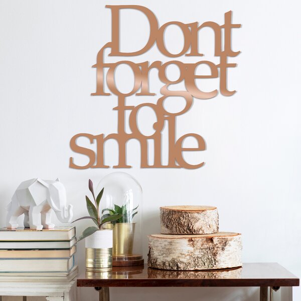 ASIR Nástěnná dekorace kov DONT FORGET TO SMILE 70 x 67 cm