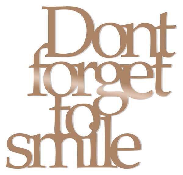 ASIR Nástěnná dekorace kov DONT FORGET TO SMILE 70 x 67 cm