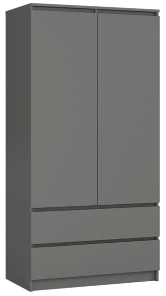 Šatní skříň S90 2D 2SZ CLP, grafit