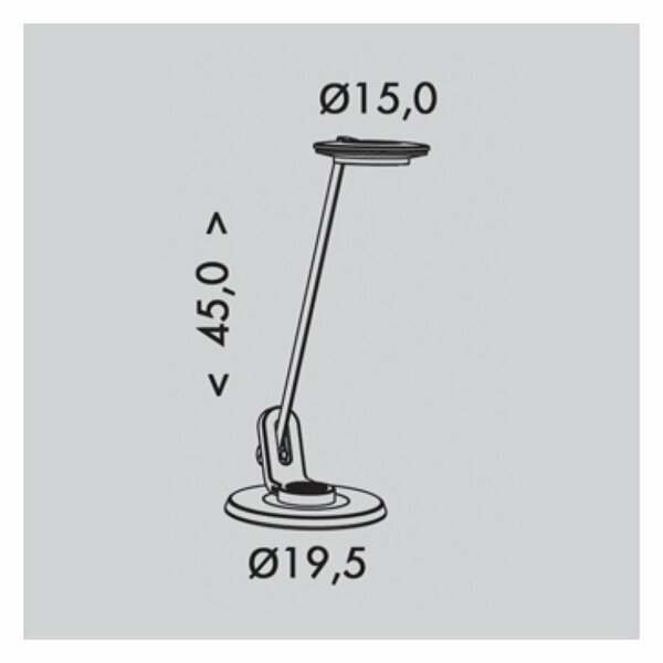 Ecolite Stolní lampa LED stmívatelná LIMA - LBL1065-CR, černá