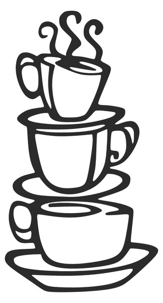 ASIR Nástěnná dekorace kov CAFFEE 40 x 75 cm