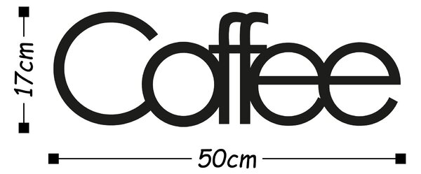 ASIR Nástěnná dekorace kov COFFEE 50 x 17 cm