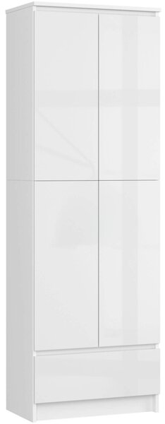 Regál R60 4D 1SZ - bílá lesk