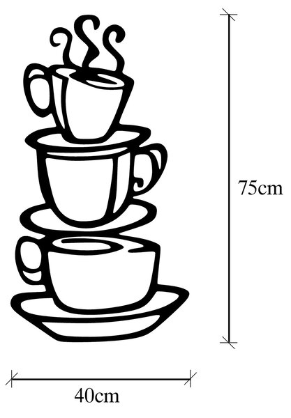 ASIR Nástěnná dekorace kov CAFFEE 40 x 75 cm