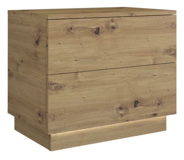 Noční stolek Sela S2 dub artisan včetně led osvětlení