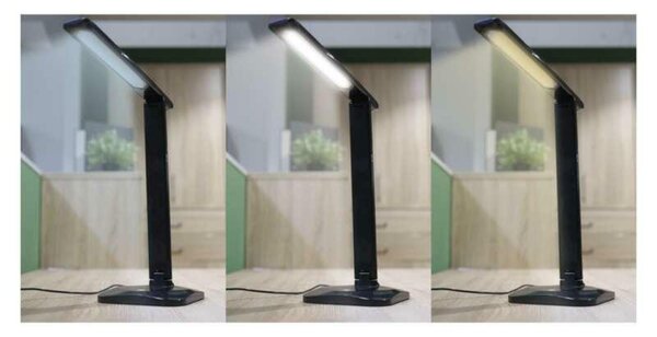 EMOS LED stolní lampa CHASE, černá Z7619B