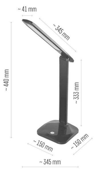 EMOS LED stolní lampa CHASE, černá Z7619B