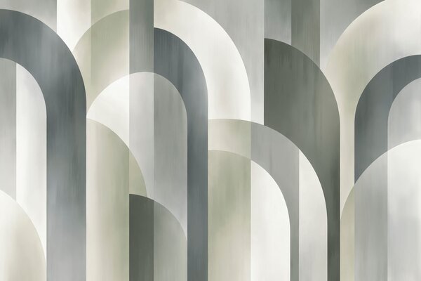 Fototapeta Šedobílý vzor ve stylu art deco, Abstraktní fototapety, Populární fototapety - Tapeko.co.cz
