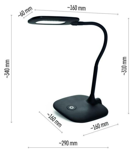 EMOS LED stolní lampa STELLA, černá 1538155000