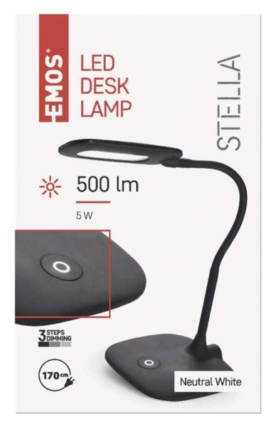 EMOS LED stolní lampa STELLA, černá 1538155000