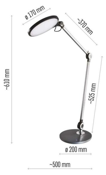 EMOS LED stolní lampa KAREN, černá Z7615