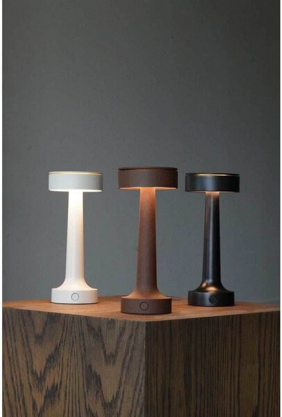 Stolní lampa ANTIDARK, Šedá, Ložnice, Hliník