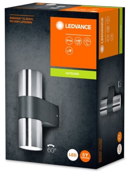 Ledvance - Venkovní nástěnné svítidlo ENDURA ROTARY 2xGU10/5W/230V IP44