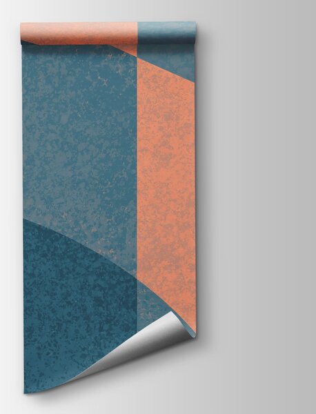 Fototapeta Modrý a růžový geometrický vzor, Abstraktní fototapety, Populární fototapety - Tapeko.co.cz
