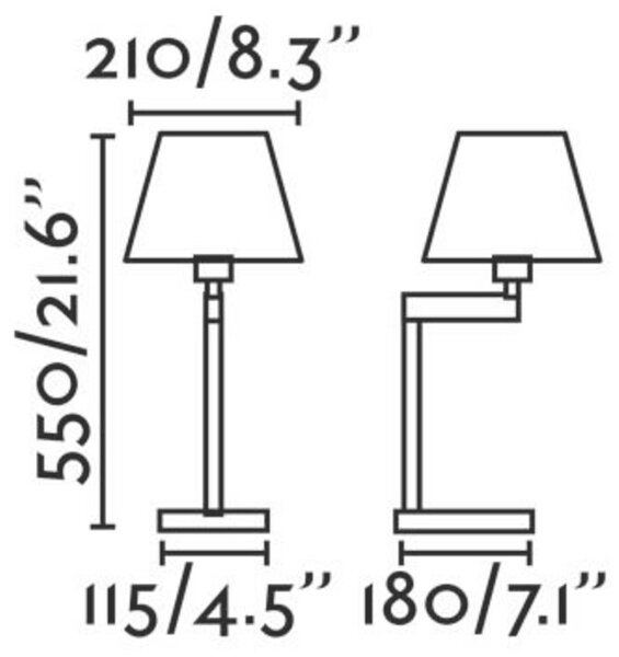FARO ARTIS bronzová stolní lampa