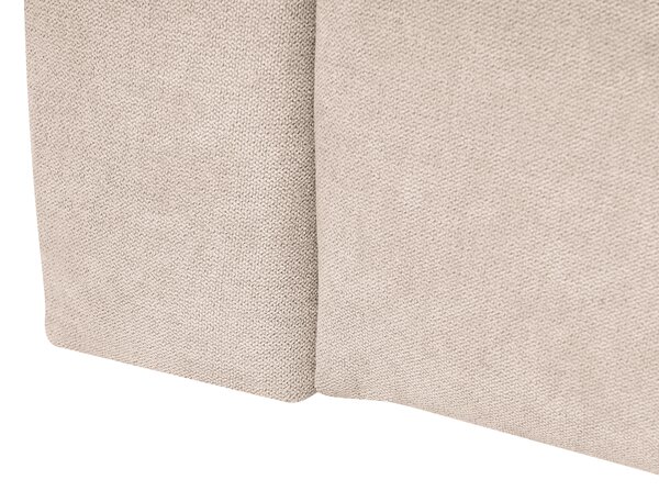 Denní postel Tkanina JACOU 90 x 200 cm s úložným prostorem Levá Světle béžová