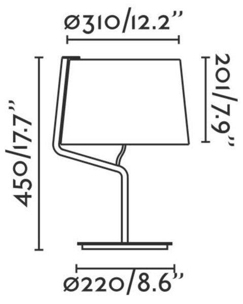 FARO BERNI černá stolní lampa