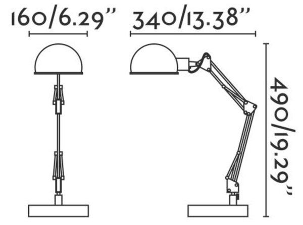 FARO BAOBAB černá kancelářská stolní lampa