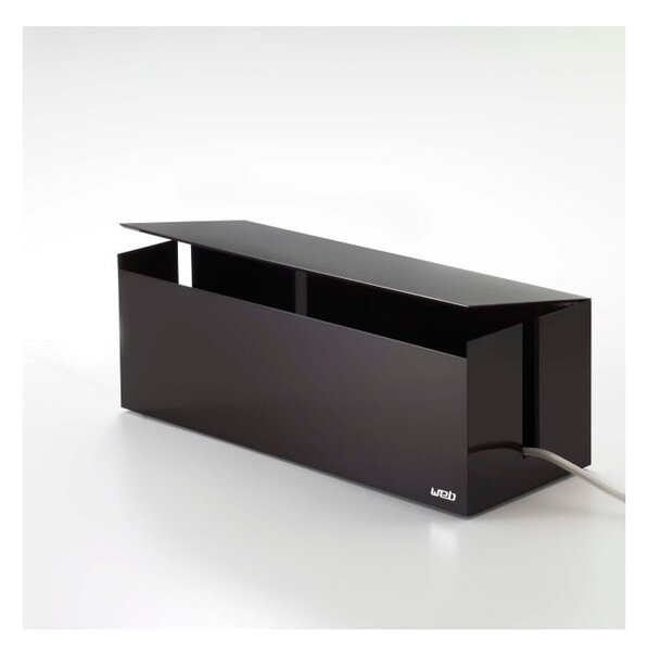 Černo-hnědý box na nabíječky YAMAZAKI Web Cable Box