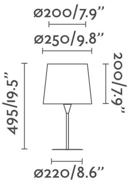 FARO CONGA bílá stolní lampa