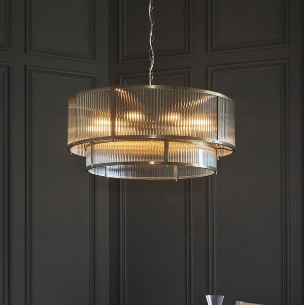 Endon 119456 - Lustr na řetězu RIDGETON 8xE14/7W/230V mosaz