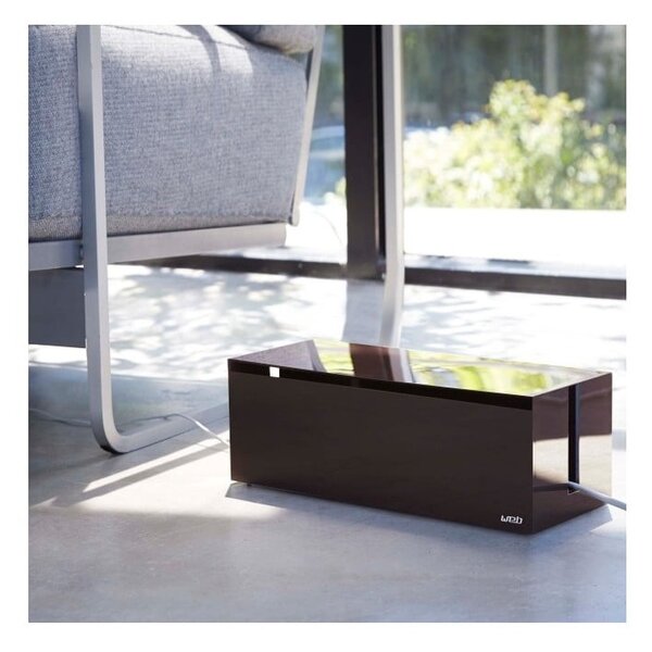 Černo-hnědý box na nabíječky YAMAZAKI Web Cable Box
