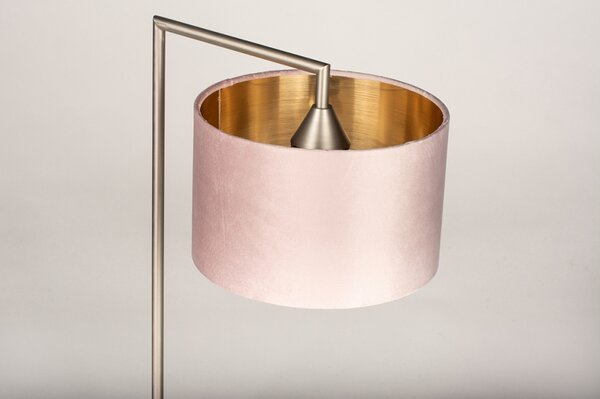 Stolní textilní lampa Pallas Pink and Silver (LMD)