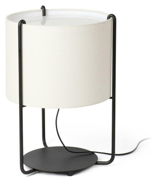 FARO DRUM černá/béžová stolní lampa