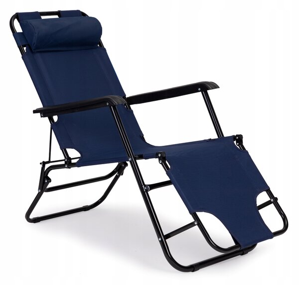 Zahradní lehátko ModernHome ZRL010 modré