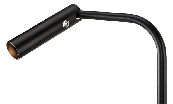 Stojací Lampa SLV, Karpo, stmívatelné, Černá, Pracovna, Kov, Moderní